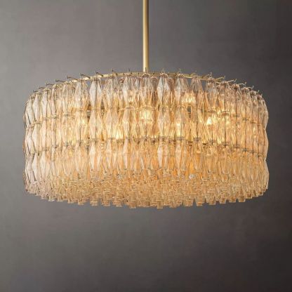 Merry Clear Glass Round Chandelier 47''-Fullstarlighting