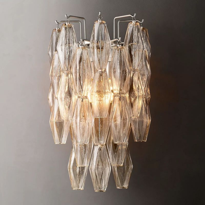 Merry Clear Glass Short Wall Sconce-Fullstarlighting