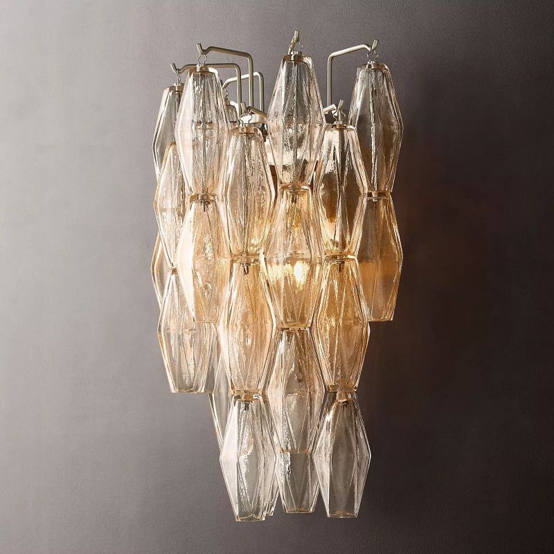 Merry Clear Glass Short Wall Sconce-Fullstarlighting