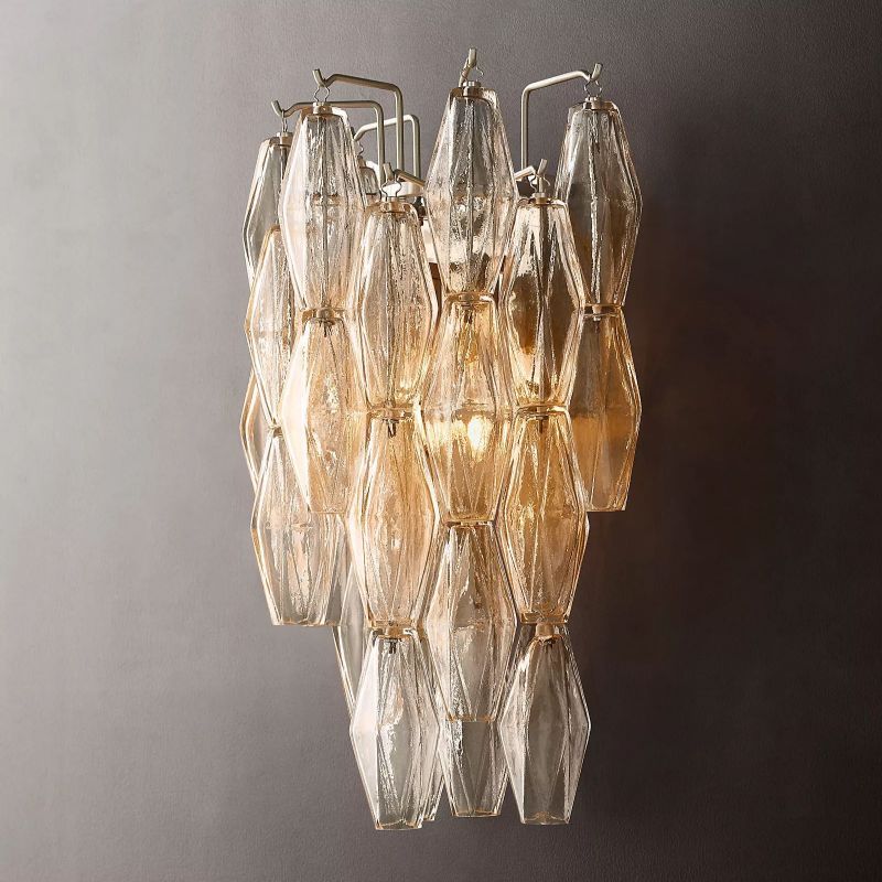 Merry Clear Glass Short Wall Sconce