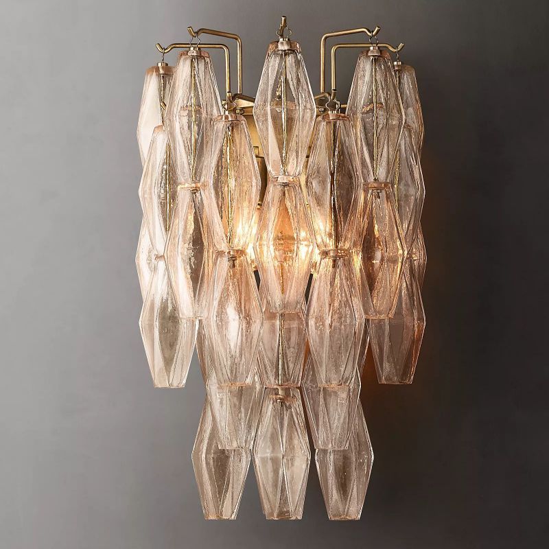 Merry Clear Glass Short Wall Sconce