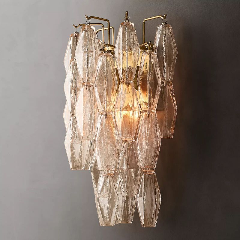 Merry Clear Glass Short Wall Sconce-Fullstarlighting