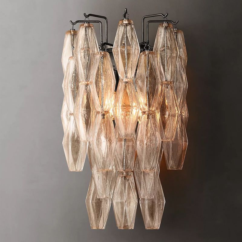 Merry Clear Glass Short Wall Sconce