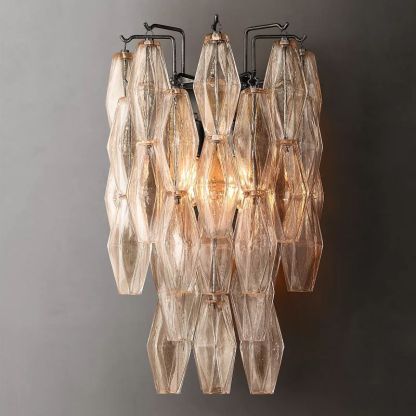 Merry Clear Glass Short Wall Sconce-Fullstarlighting