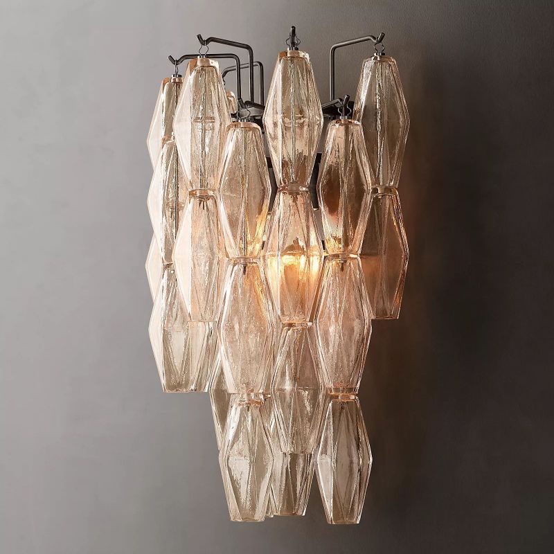 Merry Clear Glass Short Wall Sconce-Fullstarlighting
