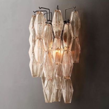 Merry Clear Glass Short Wall Sconce