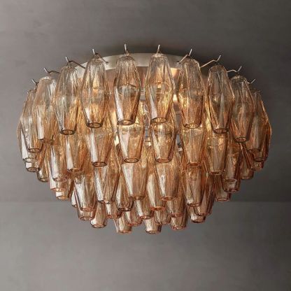 Merry Smoke Glass Flushmount 22''-Fullstarlighting