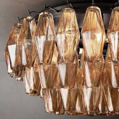 Merry Smoke Glass Flushmount 22''-Fullstarlighting