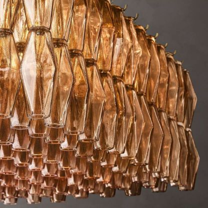 Merry Smoke Glass Rectangular Chandelier 74''