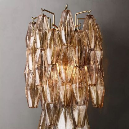 Merry Smoke Glass Short Wall Sconce-Fullstarlighting