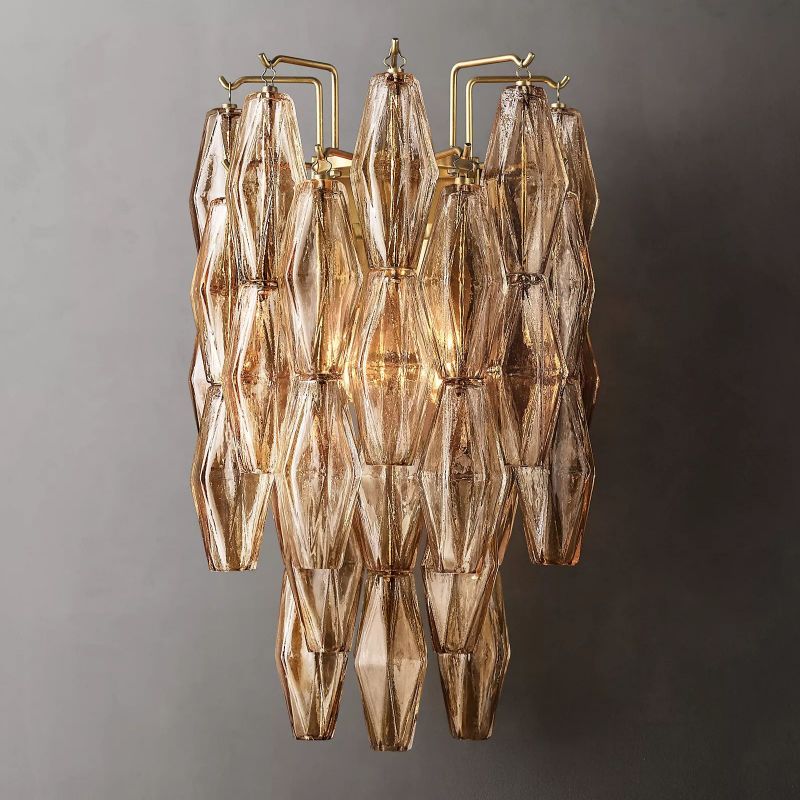 Merry Smoke Glass Short Wall Sconce-Fullstarlighting