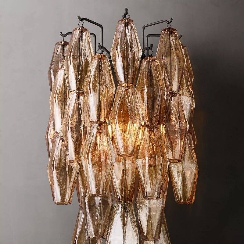 Merry Smoke Glass Short Wall Sconce-Fullstarlighting