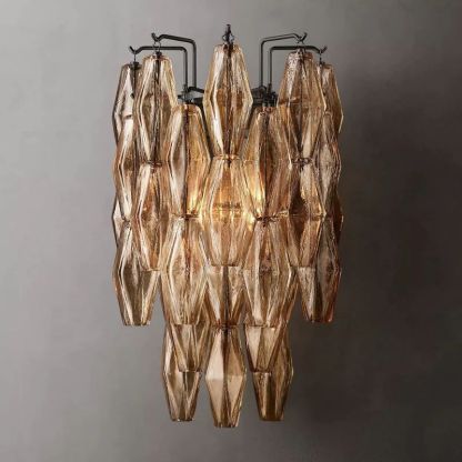 Merry Smoke Glass Short Wall Sconce-Fullstarlighting