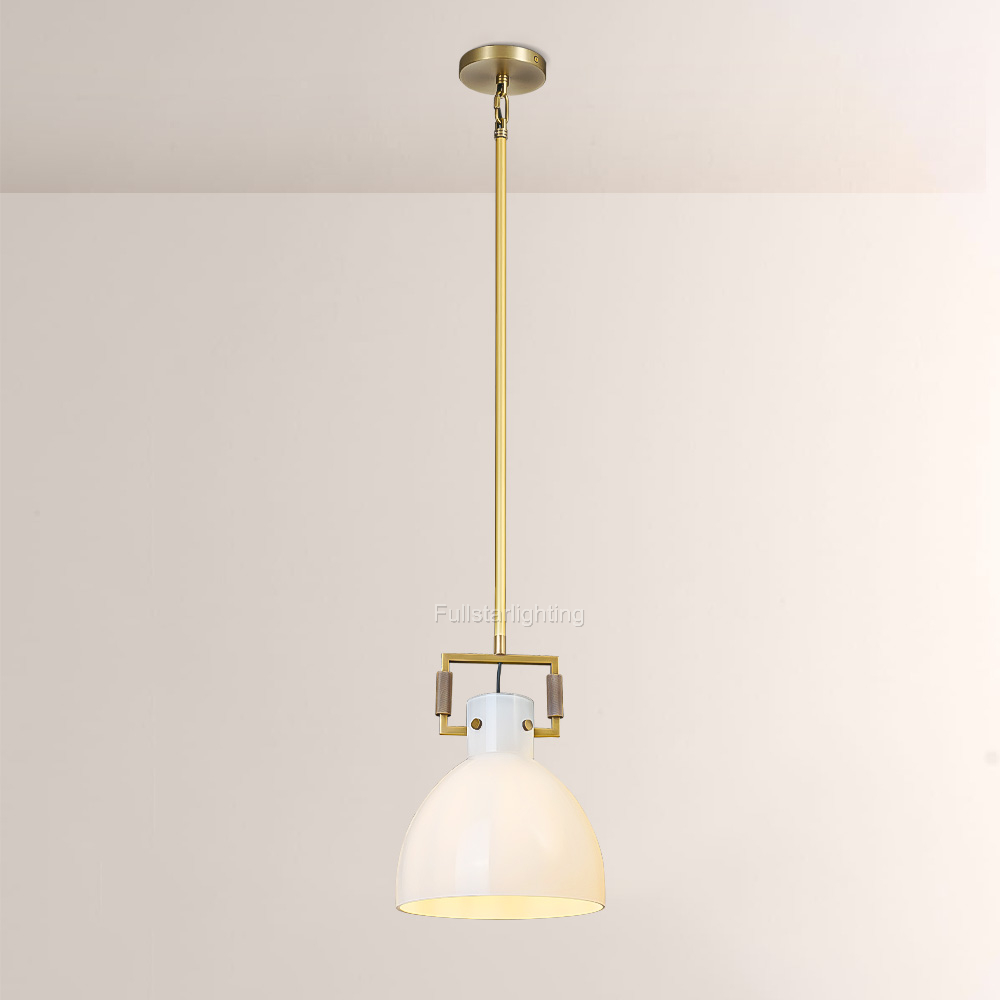 Machini Milk Glass Cloche Pendant-Fullstarlighting