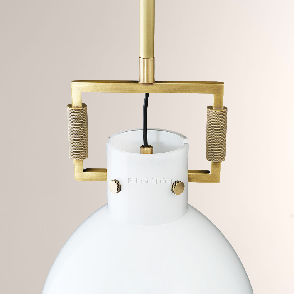 Machini Milk Glass Cloche Pendant-Fullstarlighting