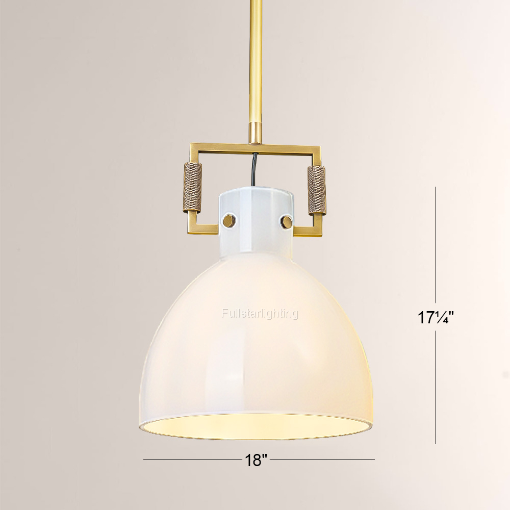 Machini Milk Glass Cloche Pendant-Fullstarlighting