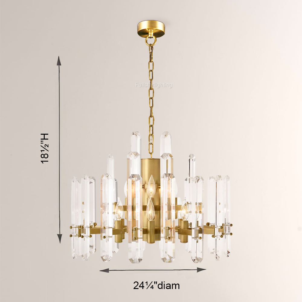 Brous Prism Round Chandelier 24"