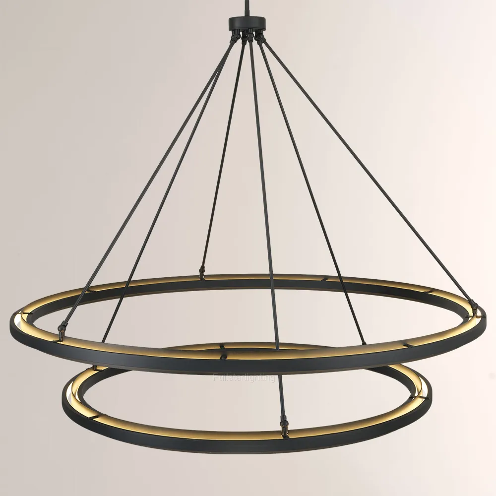 Pera 2-Tier Round Chandelier 60"