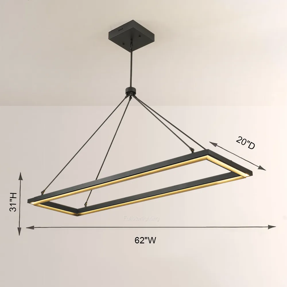 Pera Rectangular Chandelier 48"/62"