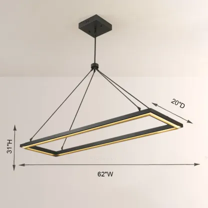 Pera Rectangular Chandelier 48"/62"