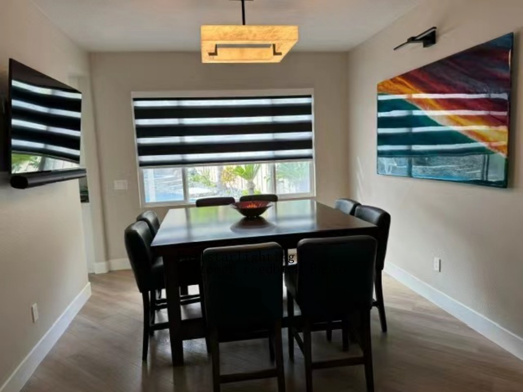 Modern Square Alabaster Chandelier