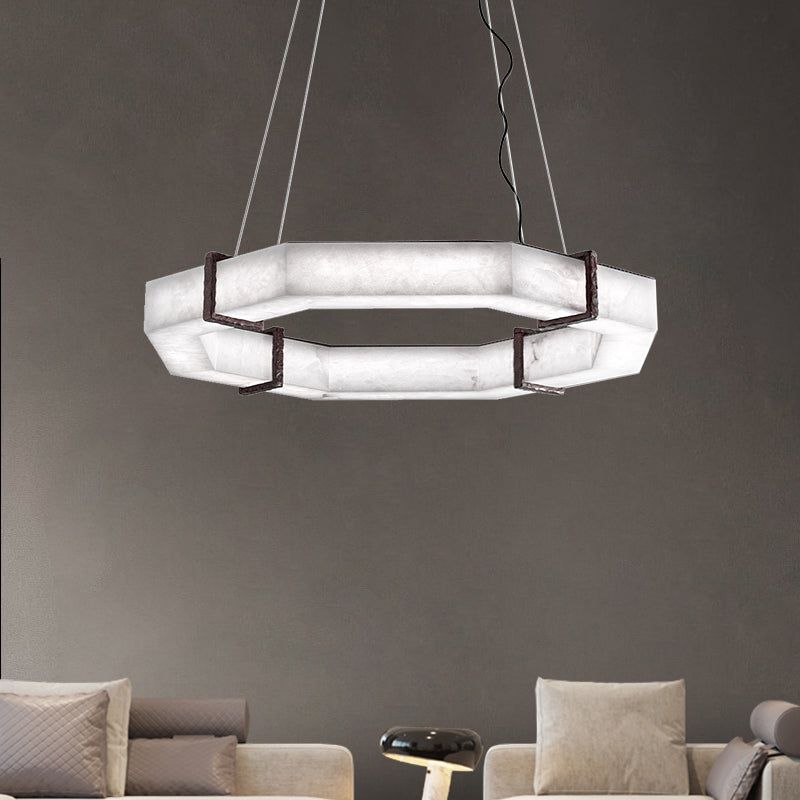 Modern Creative Retro Alabaster Chandelier-Fullstarlighting
