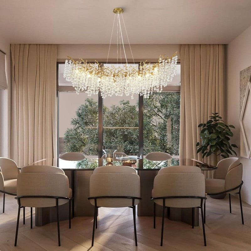 Modern Tree Branch Crystal Chandelier 55"L 30"D 40"D-Fullstarlighting