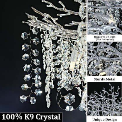 Modern Tree Branch Crystal Chandelier 55"L 30"D 40"D-Fullstarlighting