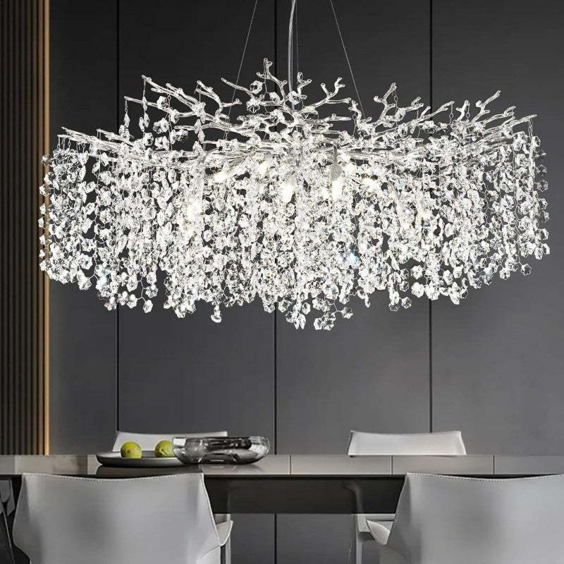 Modern Tree Branch Crystal Chandelier 55"L 30"D 40"D-Fullstarlighting