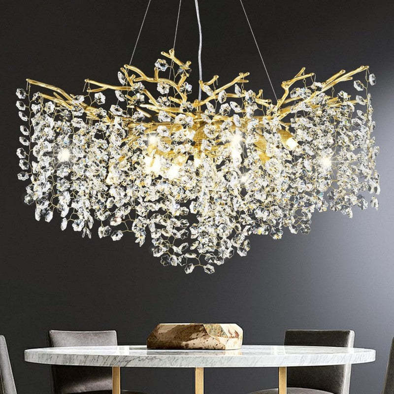 Modern Tree Branch Crystal Chandelier 55"L 30"D 40"D-Fullstarlighting