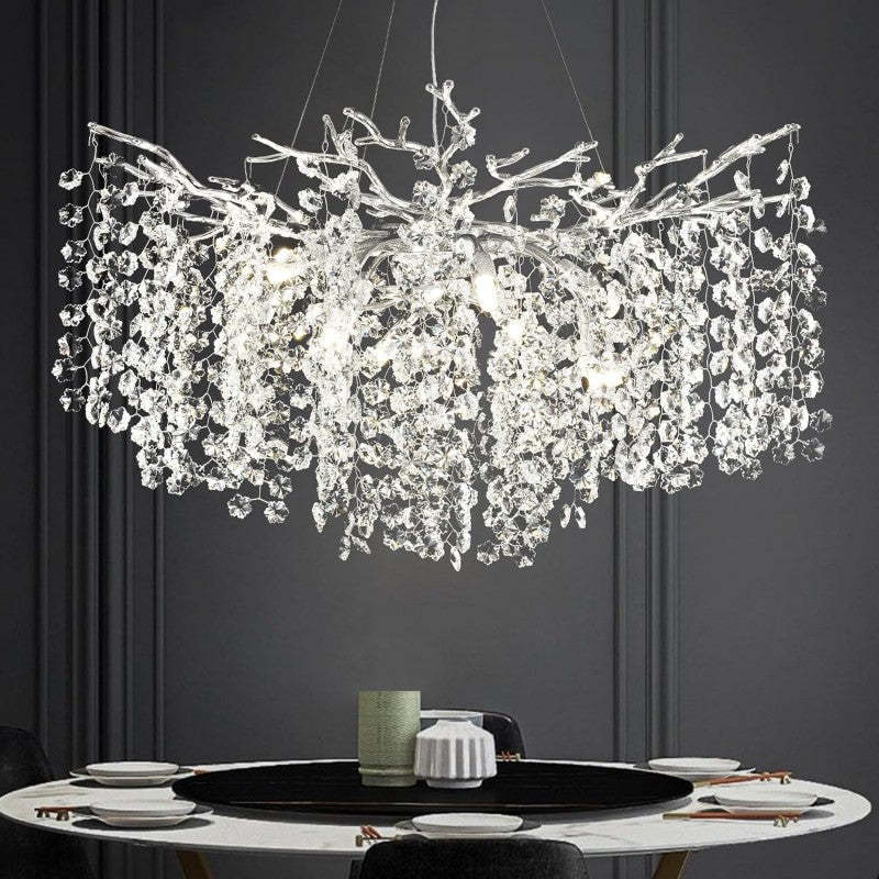Modern Tree Branch Crystal Chandelier 55"L 30"D 40"D-Fullstarlighting