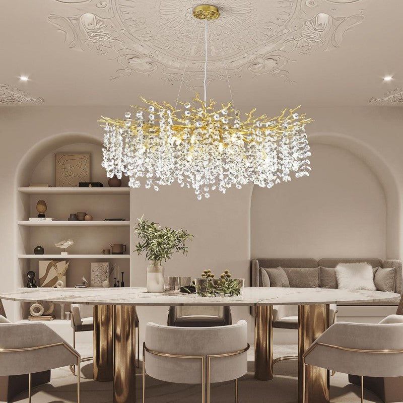 Modern Tree Branch Crystal Chandelier 55"L 30"D 40"D-Fullstarlighting