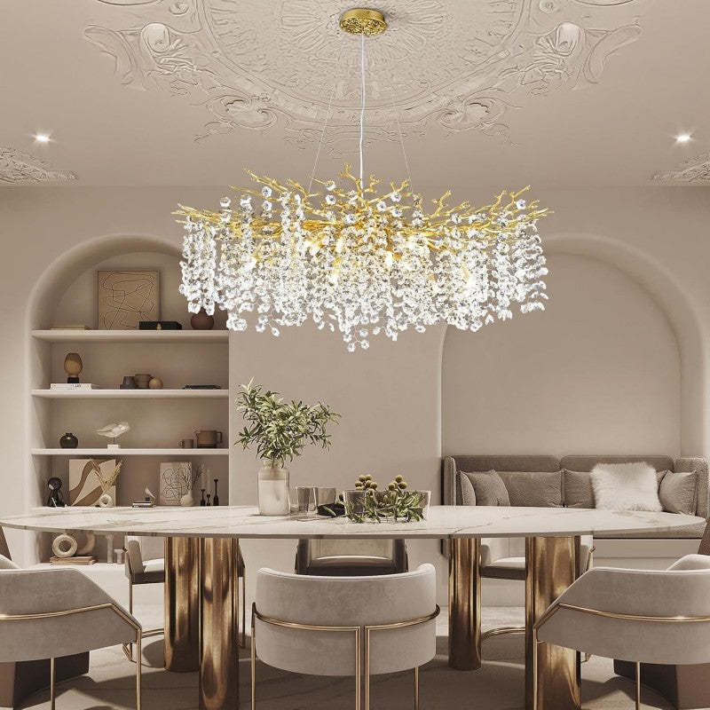 Modern Tree Branch Crystal Chandelier 55"L 30"D 40"D-Fullstarlighting