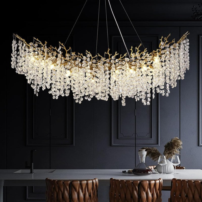 Modern Tree Branch Crystal Chandelier 55"L 30"D 40"D-Fullstarlighting