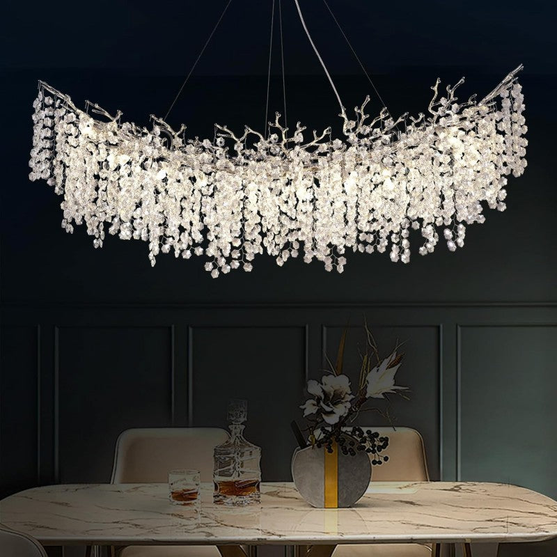 Modern Tree Branch Crystal Chandelier 55"L 30"D 40"D-Fullstarlighting
