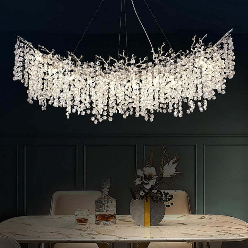Modern Tree Branch Crystal Chandelier 55"L 30"D 40"D-Fullstarlighting