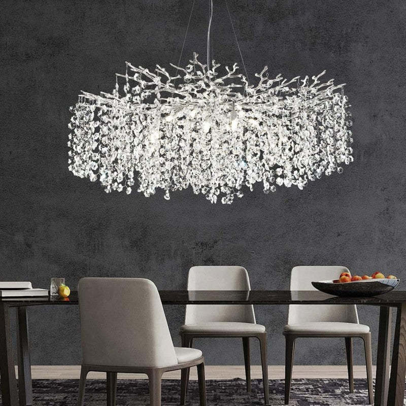 Modern Tree Branch Crystal Chandelier 55"L 30"D 40"D-Fullstarlighting
