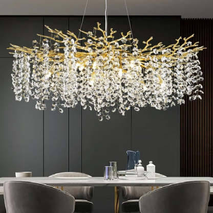Modern Tree Branch Crystal Chandelier 55"L 30"D 40"D-Fullstarlighting