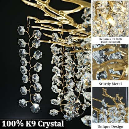 Modern Tree Branch Crystal Chandelier 55"L 30"D 40"D-Fullstarlighting