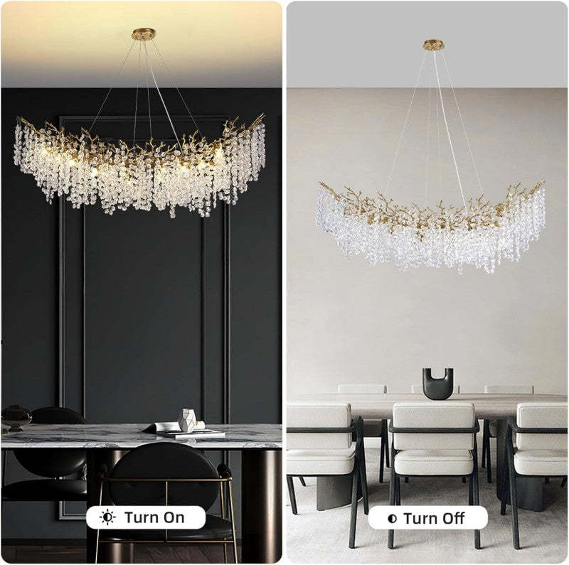 Modern Tree Branch Crystal Chandelier 55"L 30"D 40"D-Fullstarlighting