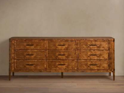 Mogadore Burl Wood Nine Drawer Dresser-Fullstarlighting