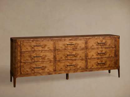Mogadore Burl Wood Nine Drawer Dresser-Fullstarlighting