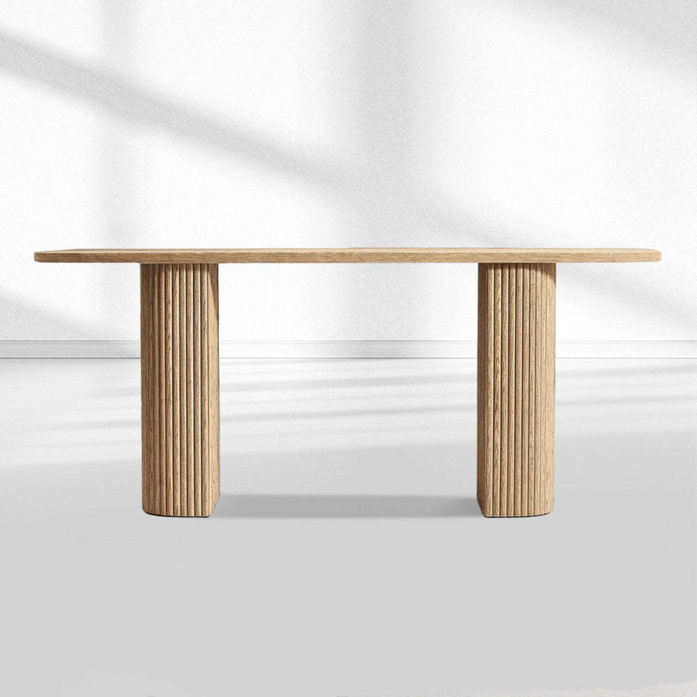 Mulholland Plank Wood Console Table, RH designer's self-created brand