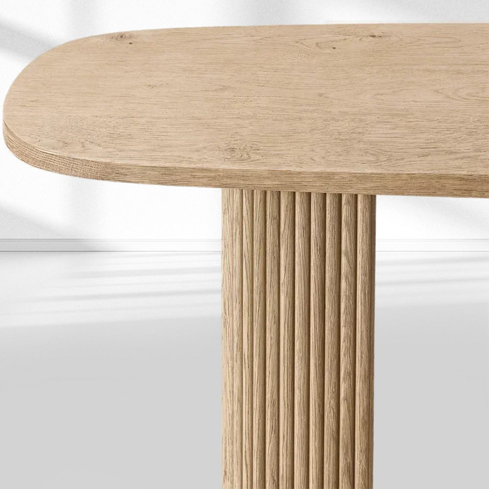 Mulholland Plank Wood Console Table-Fullstarlighting