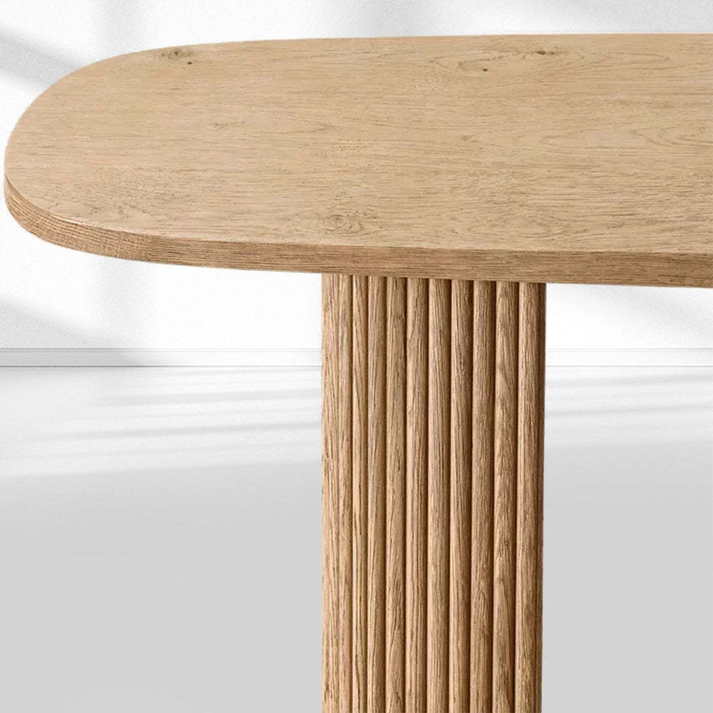 Mulholland Plank Wood Console Table-Fullstarlighting