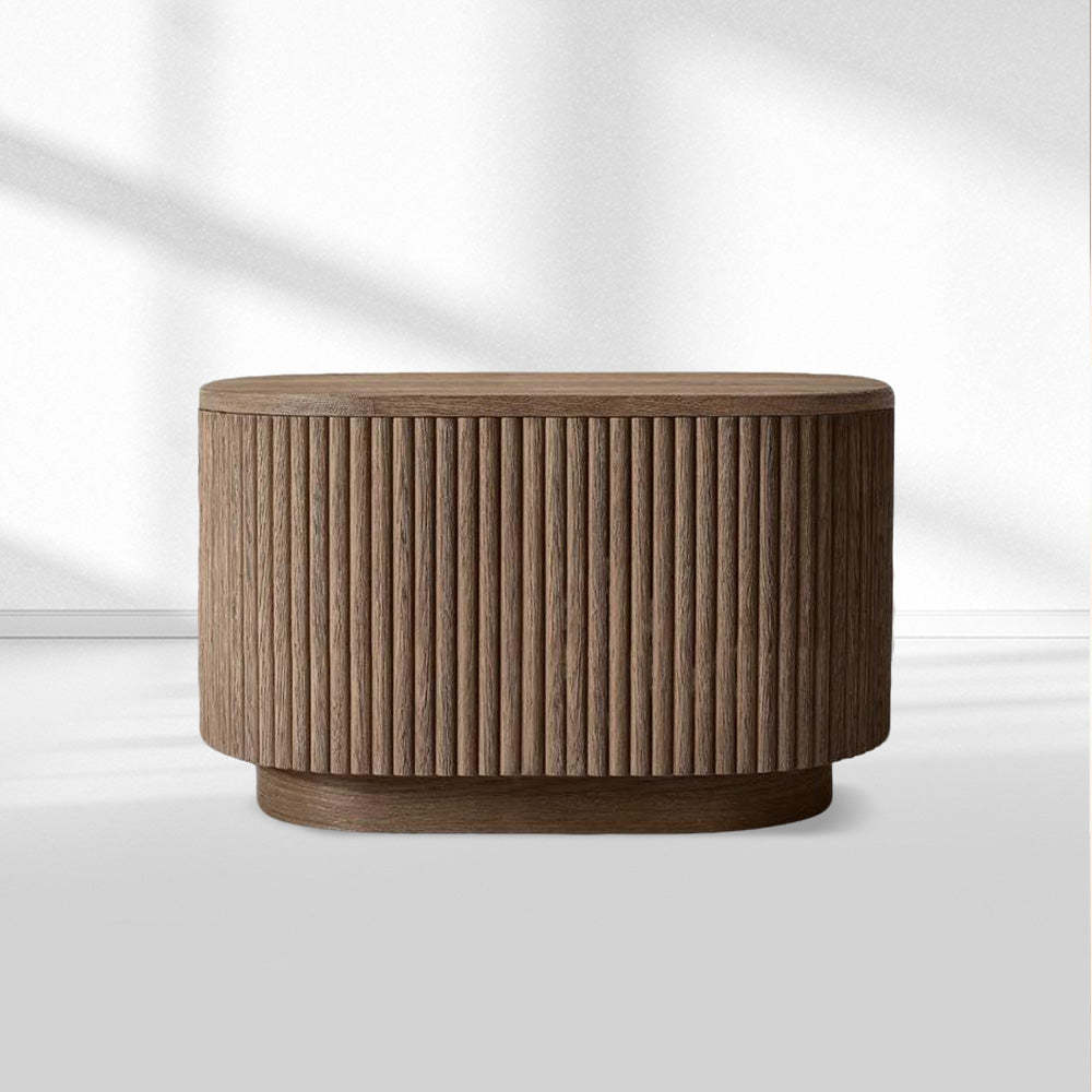 Mulholland Rectangular Wood Side Table, RH designer's self-created brand
