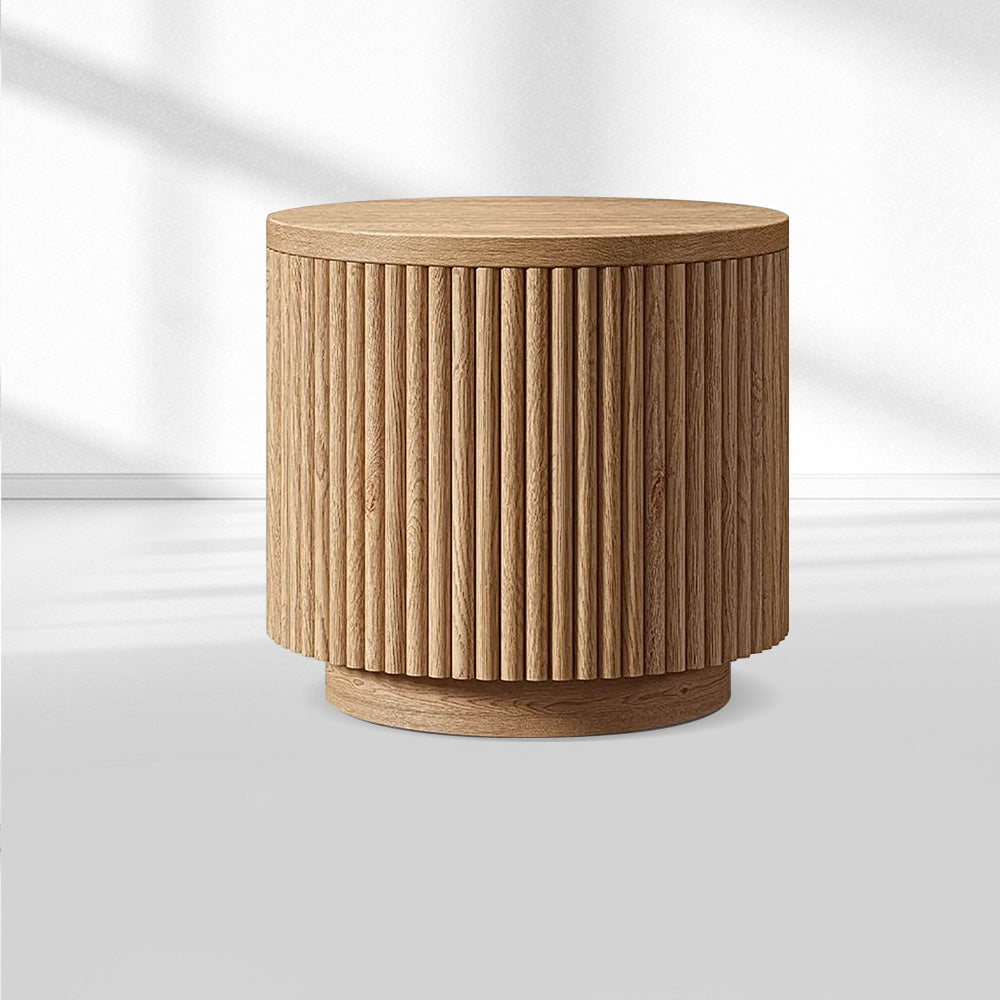 Mulholland Wood Round Side Table