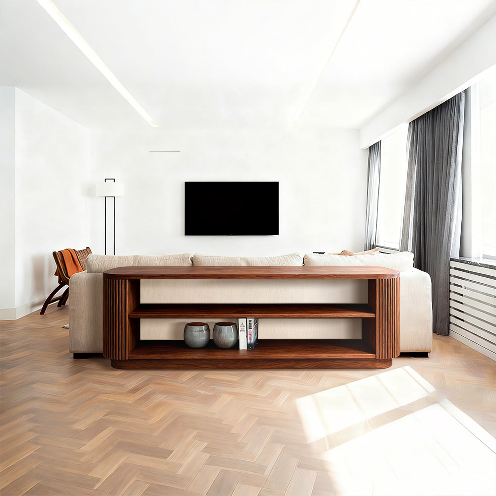 Mulholland Wood Sofa Back Console Table-Fullstarlighting