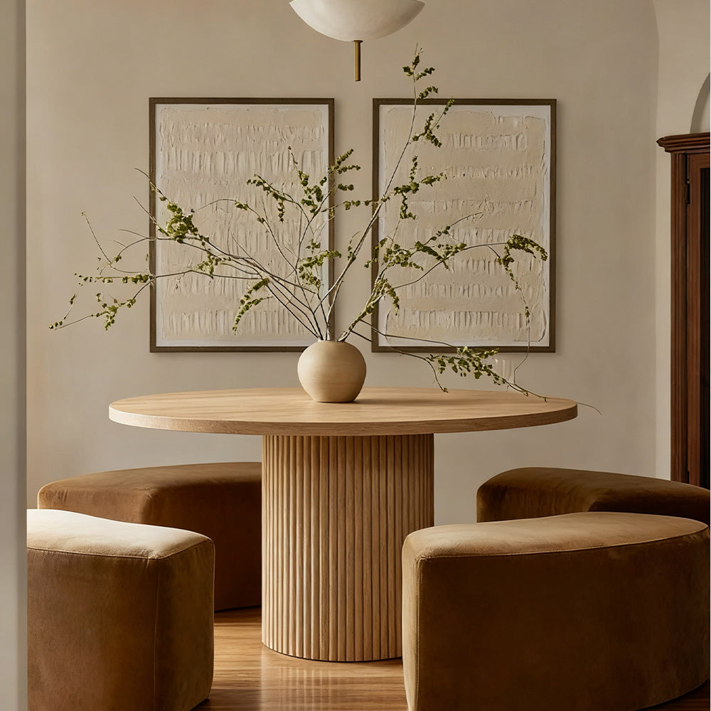 Mulholland Round Dining Table-Fullstarlighting