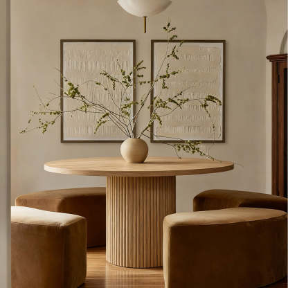 Mulholland Round Dining Table-Fullstarlighting